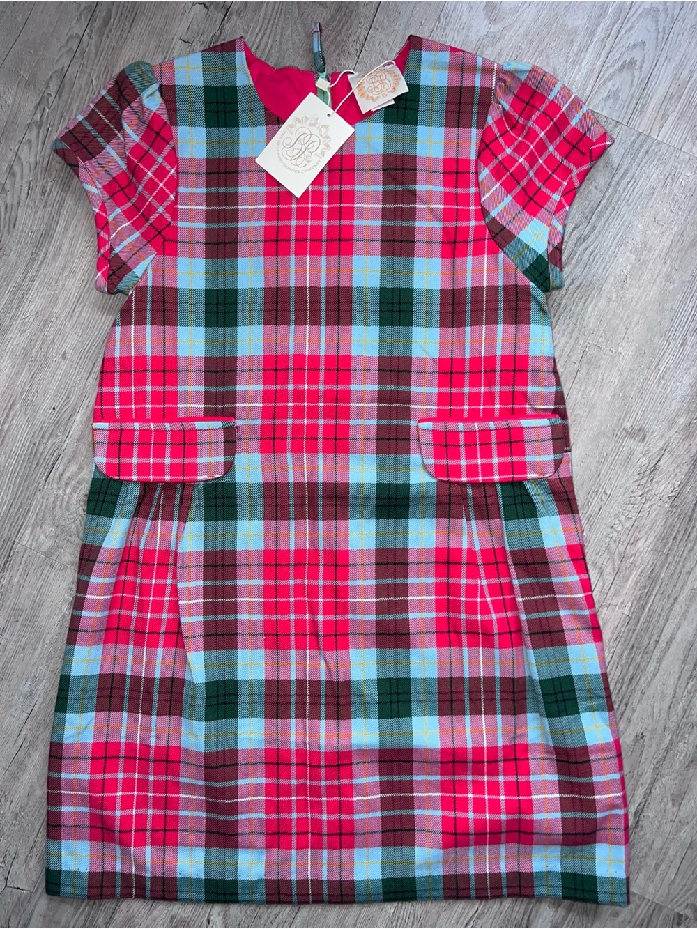 The Beaufort Bonnet Co. Girls Plaid Bow Dress